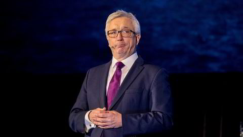 Karl Eirik Schjøtt-Pedersen er innstilt som ny riksrevisor. Her avbildet på Norsk olje og gass' årskonferanse i 2019.