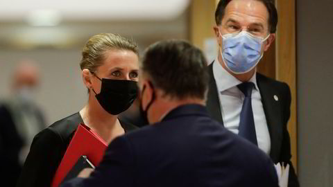 Sur stemning. Danmarks statsminister Mette Frederiksen og Ungarns Mark Rutte i konfrontasjon med Ungarns Viktor Orbán om landets homolover, under ukens EU-toppmøte i Brussel.