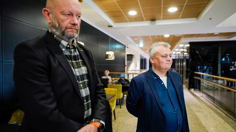 Direktør i Norsk Industri Stein Lier-Hansen og leder i Fellesforbundet Jørn Eggum.