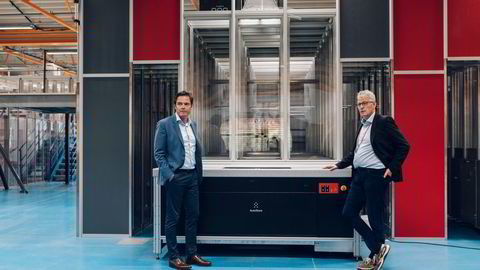 Finansdirektør Bent M. Skisaker og konsernsjef Karl Johan Lier sitter på store aksjeverdier i Autostore.