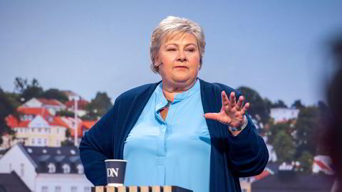 Høyres leder Erna Solberg kritiserer Regjeringens skatteforslag, men kommer foreløpig med få forslag til kutt.