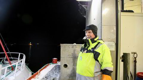 Berner Nygård eier båten «Nordegg» som her leverer torsk hos Gunnar Klo as på Stø i Vesterålen.