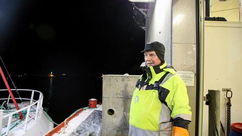 Berner Nygård eier båten «Nordegg» som her leverer torsk hos Gunnar Klo as på Stø i Vesterålen.