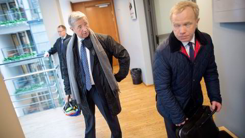 Christen Sveaas (til venstre) og hans fremste rådgiver Bengt A. Rem, som styrer investeringsselskapet Kistefos, har gått høyt ut mot Kjell Inge Røkkes Aker og dets rolle i restruktureringen av Solstad Offshore. Bildet er fra 2016.