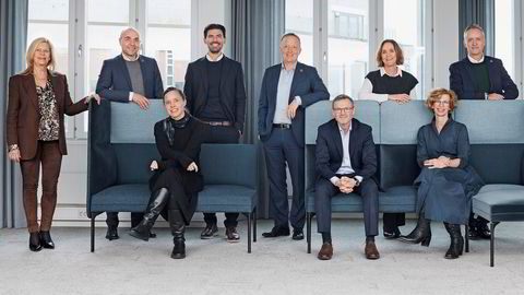 Statsbyggs ledergruppe, fra venstre: Elin Karfjell, Rune Solheim, Cathrine Mørch, Anders Fylling, Harald Nikolaisen, Bjørn Melheim, Hege Njaa Aschim, Hege Maria Eriksson og Marius Tunstad.