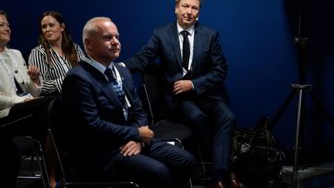 Konserndirektør Anders Opedal og sjef for norsk sokkel i Equinor, Kjetil Hove var trekkplaster på selskapets pressekonferanse mandag morgen.