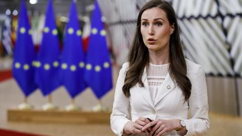 Finlands statsminister Sanna Marin deltok fysisk på EUs toppmøte i Brussel i slutten av mai.