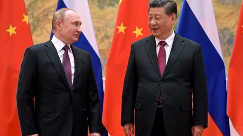 Bilde fra møtet mellom Xi Jinping og Vladimir Putin, 4. februar. Vesten er nå inne i en langvarig og risikabel konfrontasjon med både Kina og Russland, skriver artikkelforfatteren.