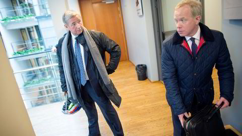 Christen Sveaas gikk torsdag til frontalangrep på Kjell Inge Røkkes Aker. Kistefos-sjef Bengt A. Rem (til høyre) mener forfordelingen er så stor mellom aksjonærene at det ikke gir mening.