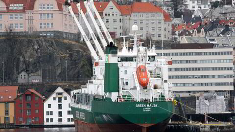 Skipet «Green Måløy» er eid av  det norske rederiet Green Shipping.