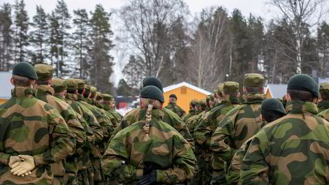 Illustrasjonsbilde fra rekruttperioden på Terningmoen i Elverum.