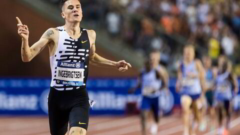 2023 var et godt år for Jakob Ingebrigtsen. Her fra seieren i Diamond League-stevnet i Brussel i fjor høst.