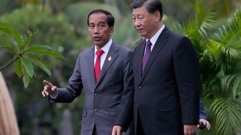 Indonesias president Joko Widodo (til venstre) har vært vertskap for statsledere for verdens største økonomier denne uken. Her sammen med Kinas president Xi Jinping under G20-møtet på Bali på onsdag.