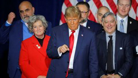 Donald Trump lover velgerne å slå Nikki Haley i hennes hjemstat South Carolina. Bildet er fra Iowa i januar.
