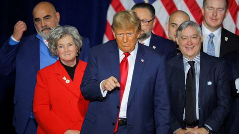 Donald Trump lover velgerne å slå Nikki Haley i hennes hjemstat South Carolina. Bildet er fra Iowa i januar.