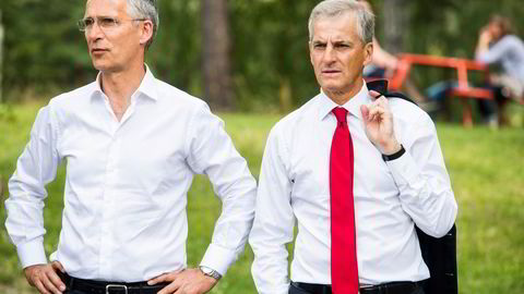 Statsminister Jonas Gahr Støre kan bli inhabil i sentralbanksaker. Her sammen med påtroppende sentralbanksjef Jens Stoltenberg.