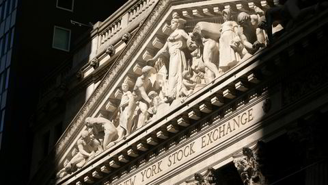 New York Stock Exchange midt på Wall Street.
