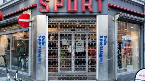 Oslo Sportslager endte opp med et underskudd på over 14 millioner før skatt i 2021. Her fra da butikken i Torggata måtte stenge ned i januar 2021.