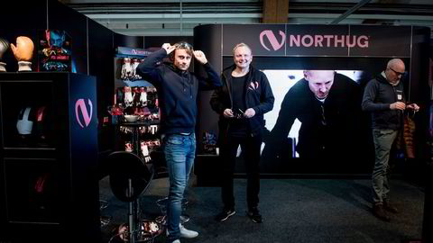 Petter Northug og Jon Inge Gullikstad under lanseringen av brille- og hanskekolleksjonen i 2019.