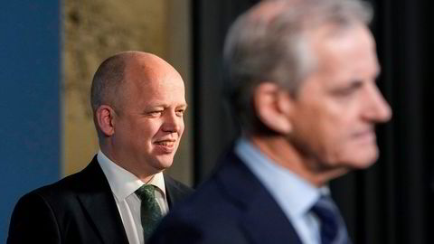 Finansminister Trygve Slagsvold Vedum (Sp) og statsminister Jonas Gahr Støre (Ap).