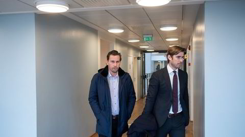 Rune Johannessen (til venstre) møtte i retten i 2019 sammen med sin advokat Alexander Greaker. I april skal de igjen i retten sammen. Denne gangen i forbindelse med en tiltale mot Johannessen for grovt bedrageri.