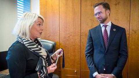 Monica Mæland var kommunal- og moderniseringsminister, før Nikolai Astrup tok over i januar 2020. Statsråden har ansvaret for karantenesystemet.