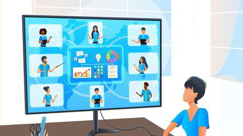 De fleste medarbeidere kommer ikke til å jobbe fra hjemmekontor hele tiden eller samtidig. Stadig flere møter vil bli hybride ved at noen deltar fysisk og andre digitalt, skriver artikkelforfatteren.