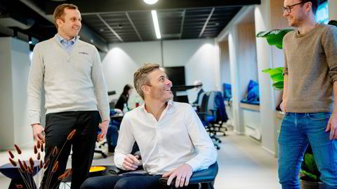Grunderne Simen Jørgensen (fra venstre), Andreas Thorsheim og Andreas Bentzen.