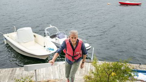 De rødgrønne partiene gjør det fortsatt godt på målingene litt over en måned før valget. Her er Ap-leder Jonas Gahr Støre på hytta utenfor Tvedestrand.