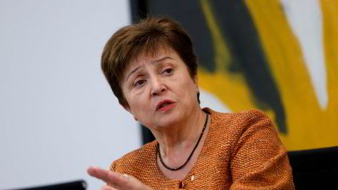 IMF-sjef Kristalina Georgieva. IMF venter resesjon i Storbritannia i 2023.