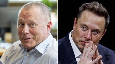 Nicolai Tangen og Elon Musk.