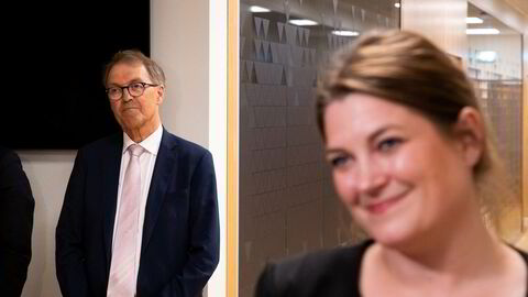 Kongsberggruppen-styreleder Eivind Reiten var kalt inn på teppet hos næringsminister Cecilie Myrseth 3. juni.