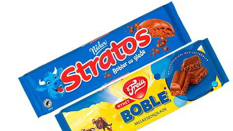 Orkla-eide Nidar har stevnet Freia for lansering av sjokoladen Boble, med en pakning som er for lik Stratos-pakningen, skriver Magnus Haugo.