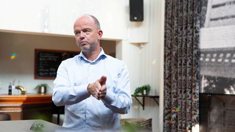 NHO-sjef Ole Erik Almlid under omvisning på et tomt Hotell Leangkollen i Asker tidligere i år.