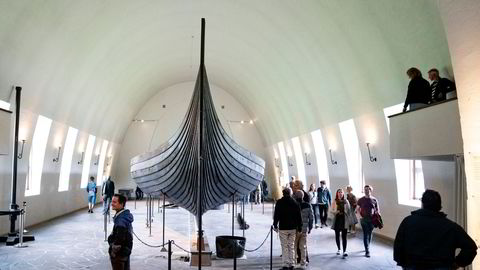 Skjør forfatning. Vikingskipsmuseet i Oslo, før det ble stengt for reising av nytt bygg.