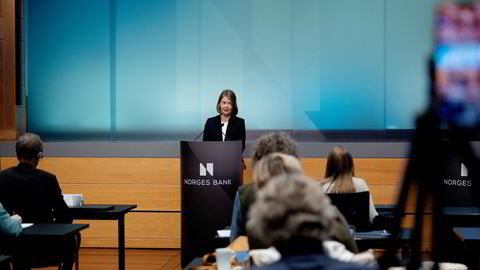 Sentralbanksjef Ida Wolden Bache presenterer torsdag årets siste rentebeslutning fra Norges Bank.