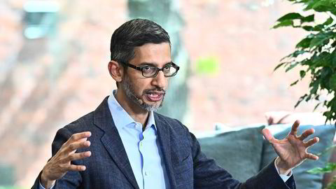 Googles toppsjef Sundar Pichai uttrykte på et møte i Stockholm før sommeren (bildet) at han er bekymret for misbruk, uforutsette konsekvenser og etiske dilemmaer knyttet til kunstig intelligens.