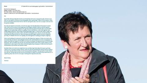 Karantenenemnda innhentet råd fra en ansatt i Justisdepartementets lovavdeling. Her ved nemndens leder, Hill-Marta Solberg.