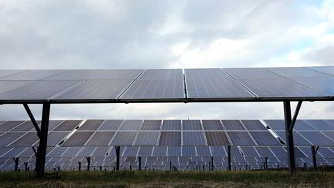 The US is at an inflection point for solar, which is expected to be the leading source of growth in the country’s electric power sector through 2025. Solar panels are seen at the DTE O'Shea Solar Park work in Detroit.