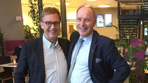 Kristian Adolfsen (til venstre) og Bø-ordfører Sture Pedersen har kjent hverandre i åtte år.