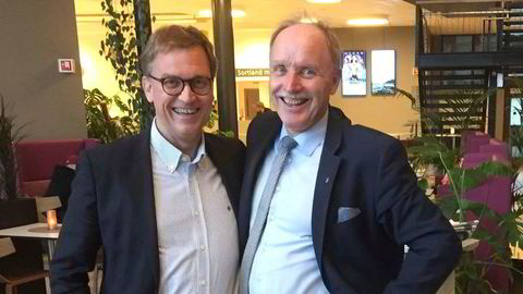 Kristian Adolfsen (til venstre) og Bø-ordfører Sture Pedersen har kjent hverandre i åtte år.