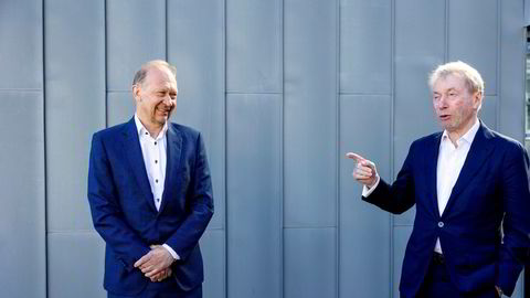 «2021 ble året da det meste gikk riktig vei for Umoe» skriver styret og investor Jens Ulltveit-Moe (til høyre) i den ferske årsberetningen der han takker Umoe-sjef Jarle Roth for innsatsen etter knallåret.