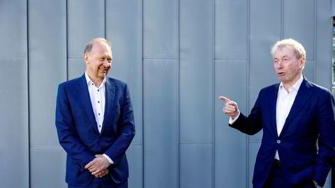 «2021 ble året da det meste gikk riktig vei for Umoe» skriver styret og investor Jens Ulltveit-Moe (til høyre) i den ferske årsberetningen der han takker Umoe-sjef Jarle Roth for innsatsen etter knallåret.