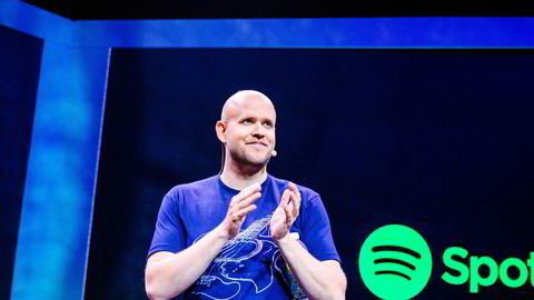 Sverige har lykkes med å skape såkalte enhjørninger, som Spotify. Det kan ikke Norge skryte av, skriver kronikkforfatterne. Her Spotify-gründer Daniel Ek.