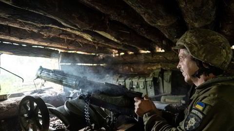 Den som vinner på slagmarken, vinner politisk, skriver Janne Haaland Matlary. Ukrainsk soldat ved fronten i Donetsk 21. juni.