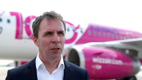 Administrerende direktør i Wizz Air, Jozsef Varadi, på flyplassen i Budapest.
