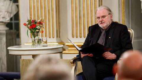 Jon Fosse talte i Stockholm 7. desember i fjor, og nylig fortalte han at «du verda som eg kvidde meg for å halda denne talen, og kor frykteleg nervøs eg var».