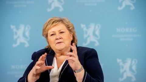 Erna Solberg la torsdag frem regjeringens plan for den videre korona-håndteringen på en pressekonferanse.