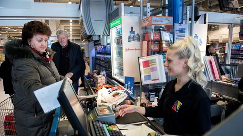 Her ved Nordby Supermarked selges dagligvarer for 1,2 milliarder kroner i året.