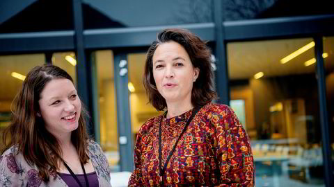 Nathalie Warembourg (til høyre) og Ingvild Østvold i meningsmålingsinstituttet Ipsos ville vite mer om hvordan folk forholder seg til nye personvernregler i EU og Norge.